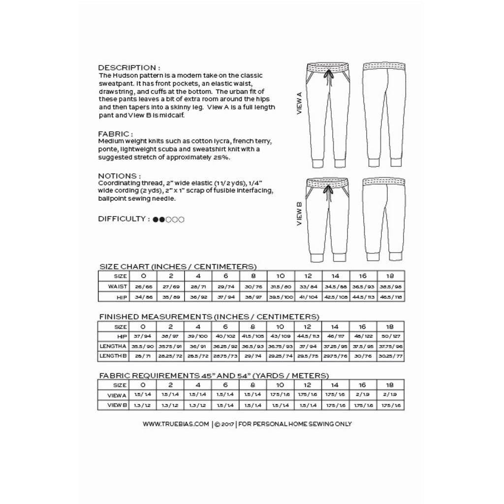 True Bias - Hudson Pant-Patterns-Sew Not Complicated Atelier de Couture