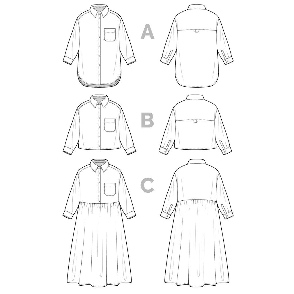 Closet Core Patterns - Jenna Shirt & Dress-Closet Core Patterns-Sew Not Complicated Atelier de Couture