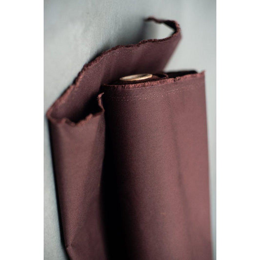 Dry Organic Cotton Oilskin - Oxblood - 1/2 meter-Fabrics-Sew Not Complicated Atelier de Couture