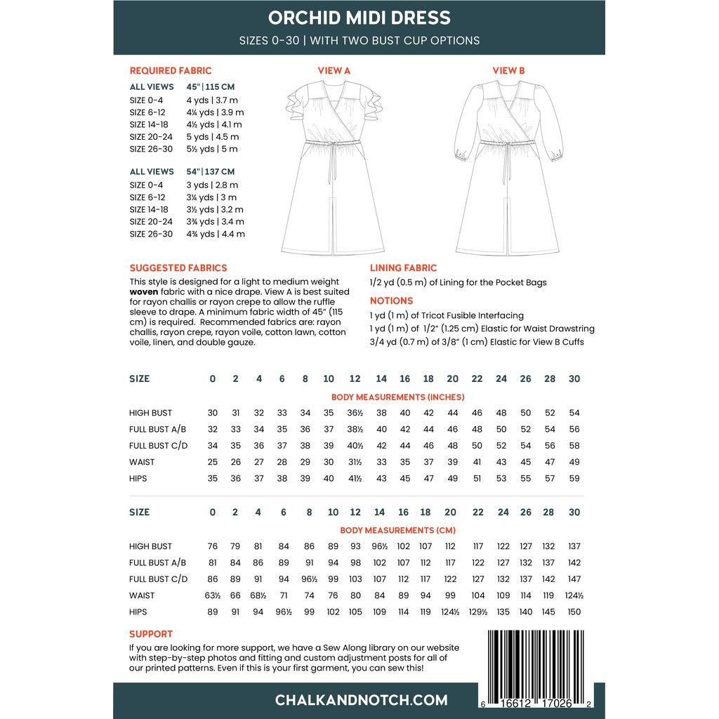 Chalk and Notch - Orchid Midi Dress-Patterns-Sew Not Complicated Atelier de Couture