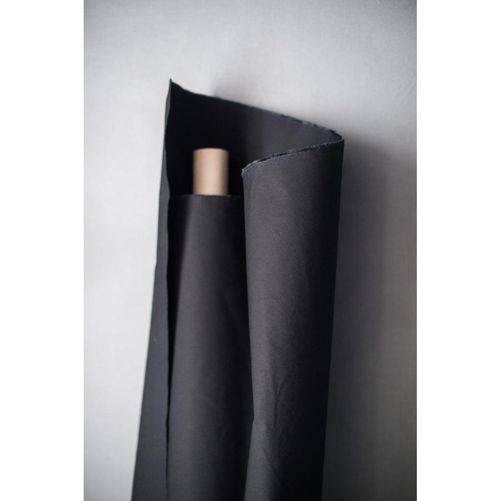 Dry Organic Cotton Oilskin - Black - 1/2 meter-Fabrics-Sew Not Complicated Atelier de Couture