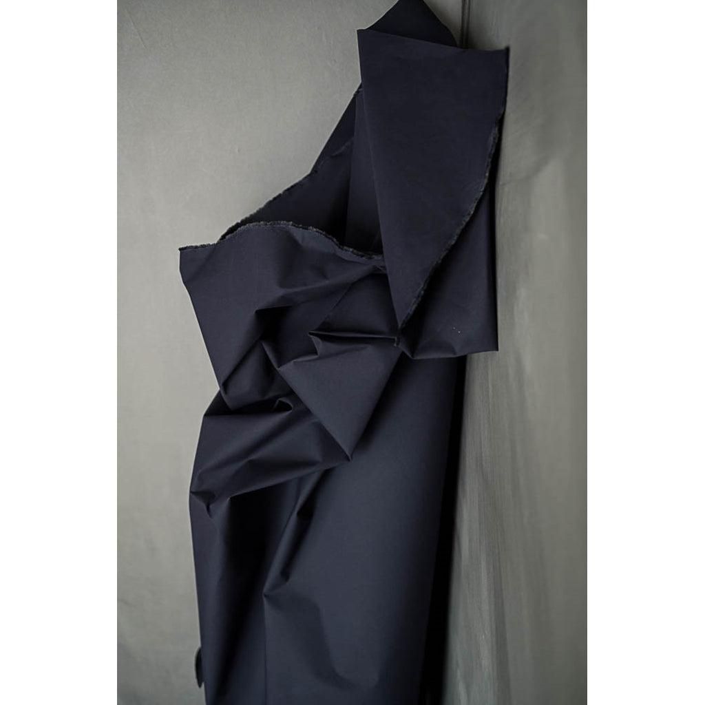 Dry Organic Cotton Oilskin - Dark Indigo - 1/2 meter-Fabrics-Sew Not Complicated Atelier de Couture