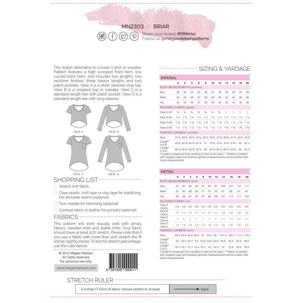 Megan Nielsen - Briar Sweater and T-shirt-Patterns-Sew Not Complicated Atelier de Couture