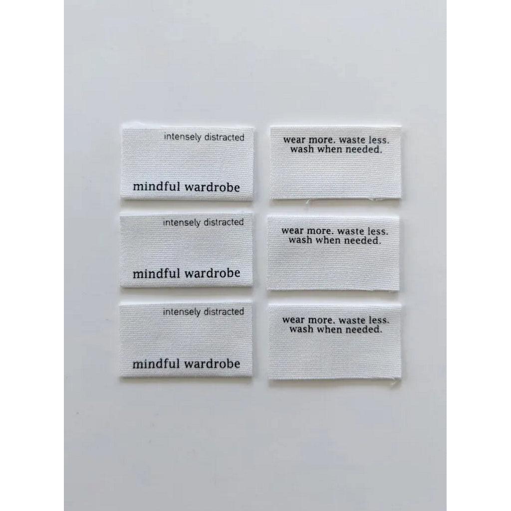 Mindful Wardrobe - Labels by Intensely Distracted-Notions-Sew Not Complicated Atelier de Couture