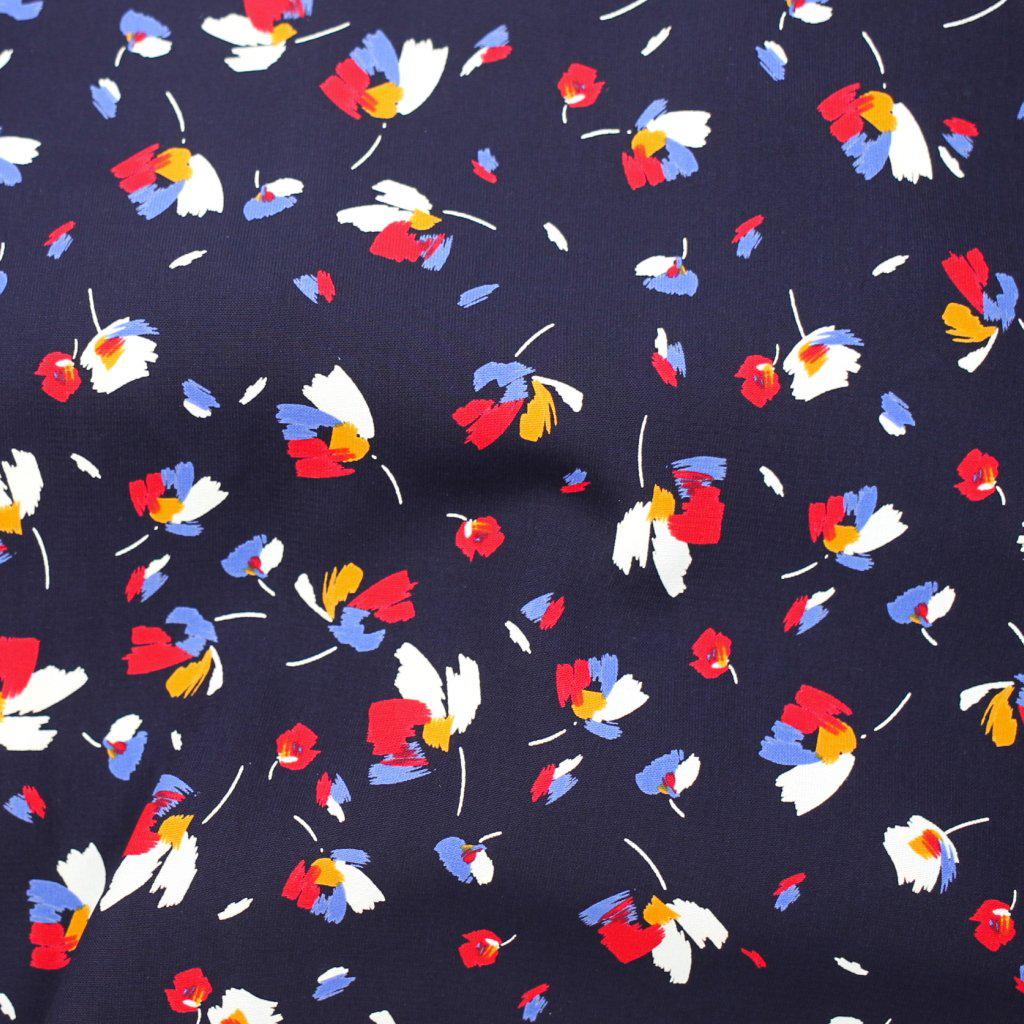 Fabric Crepe Polyester - Robin Navy | Sew Not Complicated – Sew Not ...