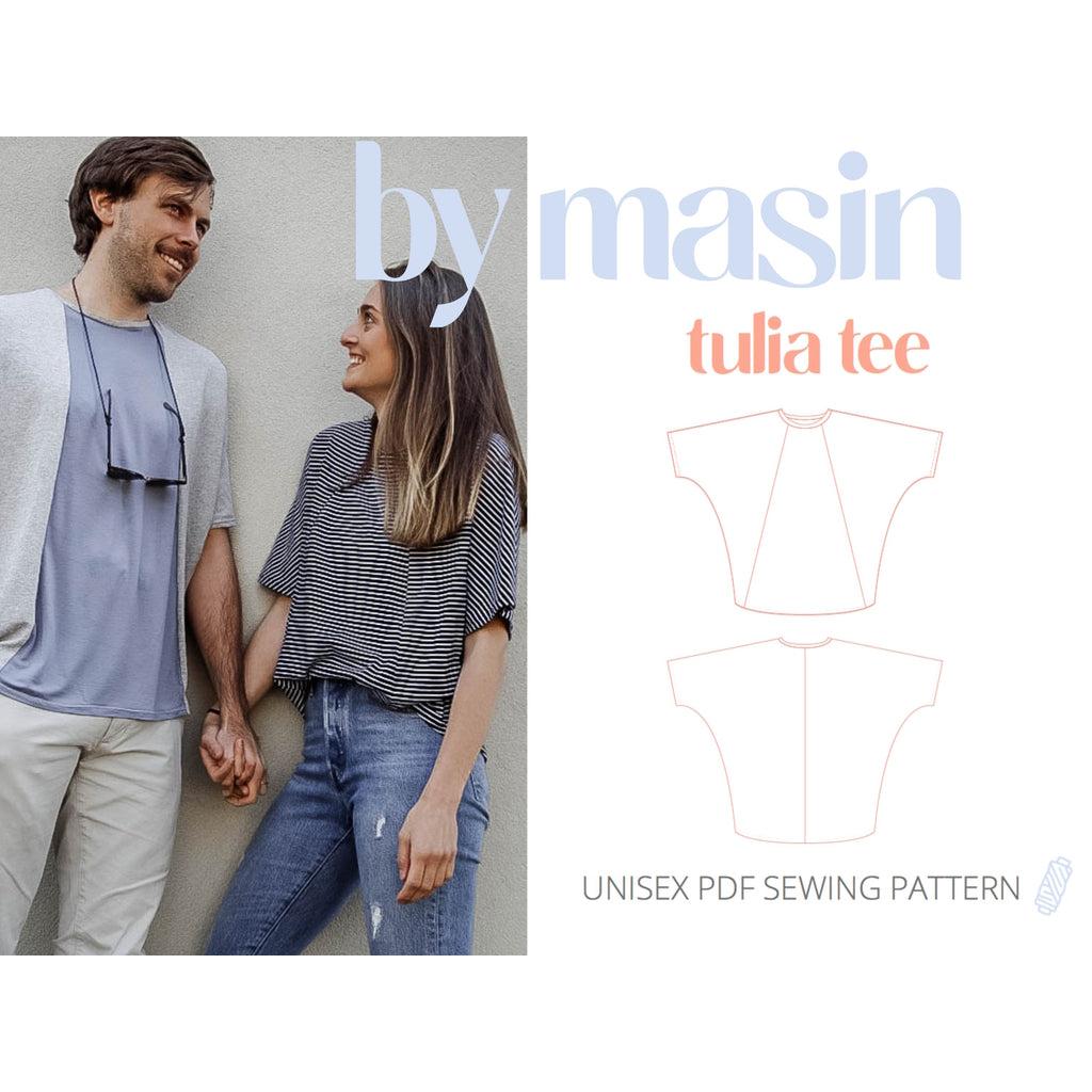 by Masin - Tulia Tee Unisex PDF Sewing Pattern-Patterns-Sew Not Complicated Atelier de Couture